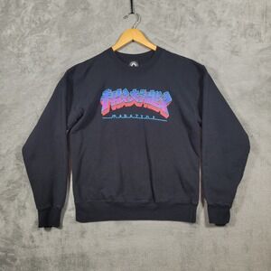Thrasher Magazine Godzilla Japanese Font Mens Medium Black Crewneck Sweatshirt
